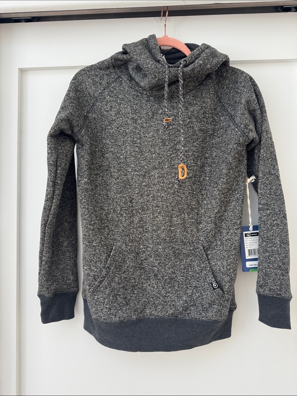 tentree Heather Charcoal Gray Pullover Hoodie